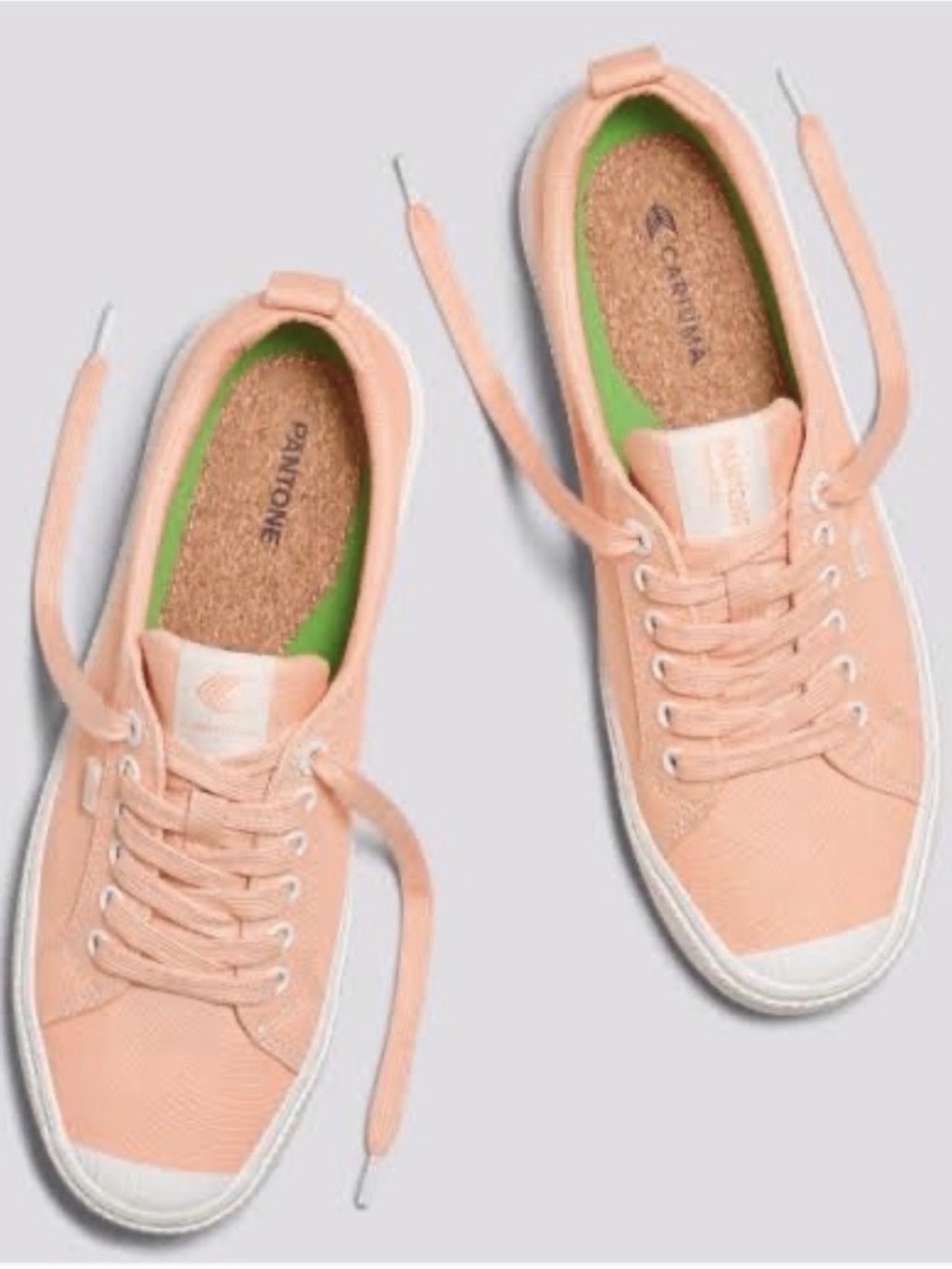 Cariuma•NEW•10.5W/9.0M•Pantone2024 Peach Fuzz•OCA Low Top•Canvas~Rubber~Toe Cap